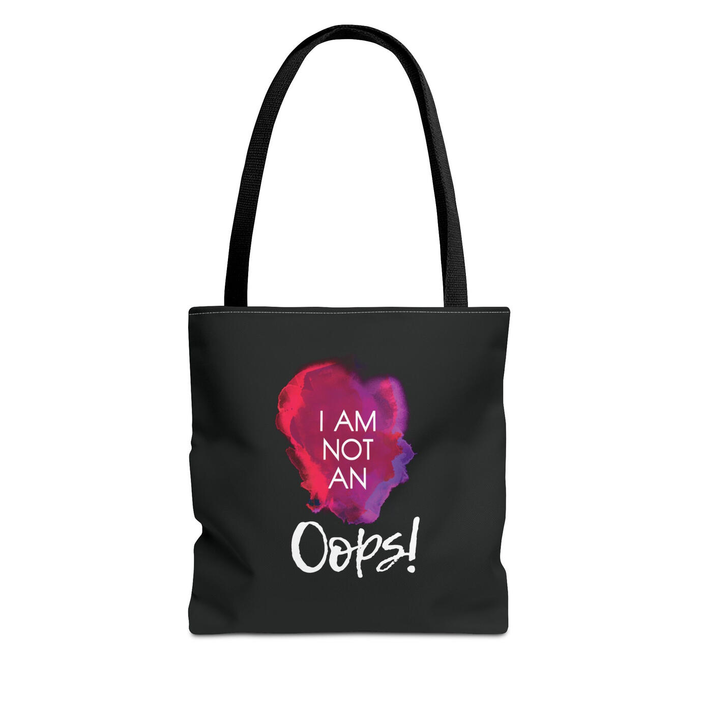 Black "Oops" Book Tote